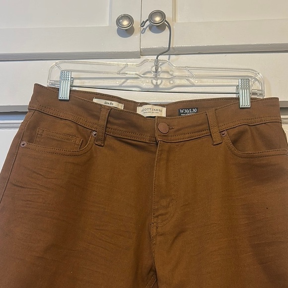 Slim Fit Brown Jeans with Earthy Tone - Picture 3 of 7